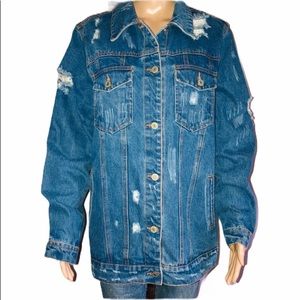 Iris distressed denim jacket